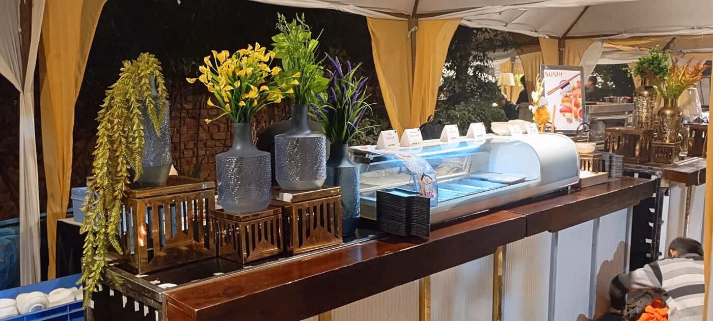 Sushiya full dimsum station at wedding