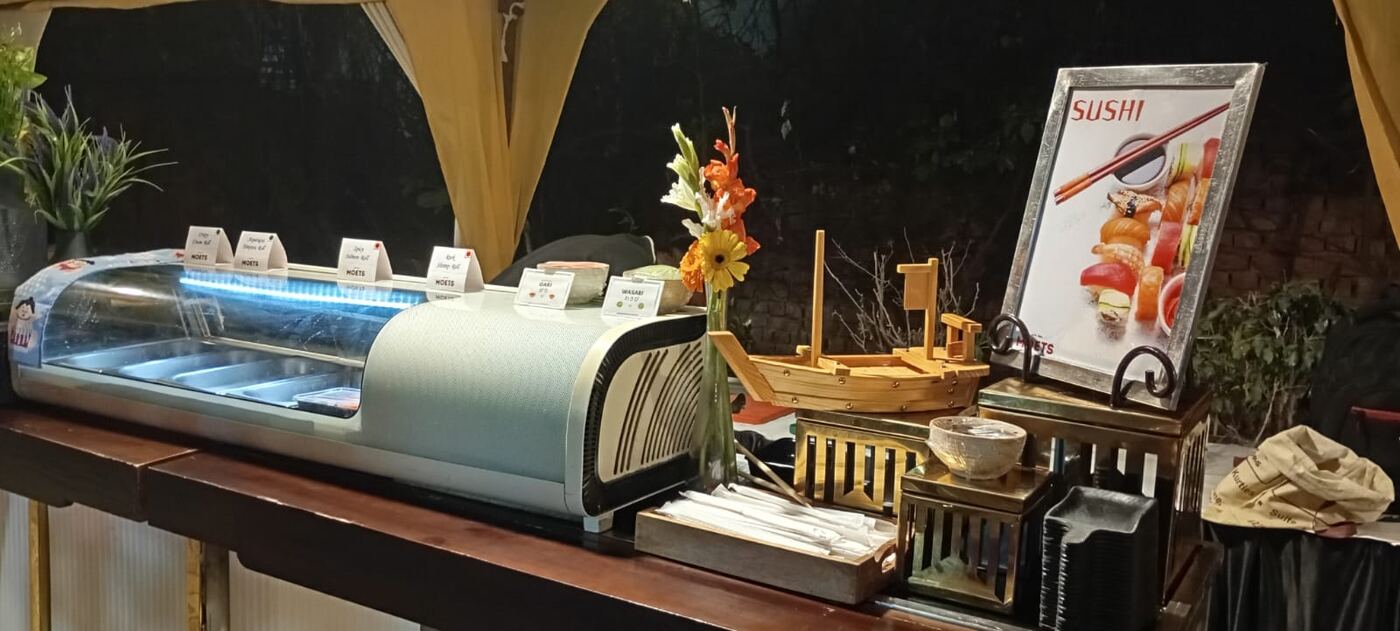 Sushiya station at Taj Hotel luxury venue
