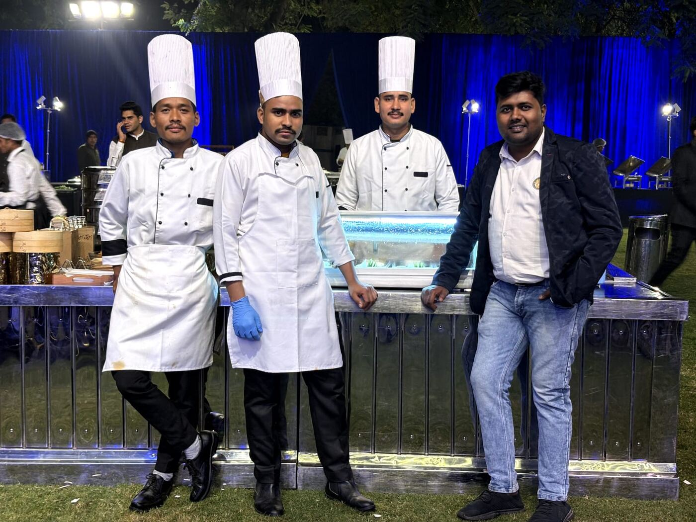 Sushiya chef team at evening wedding