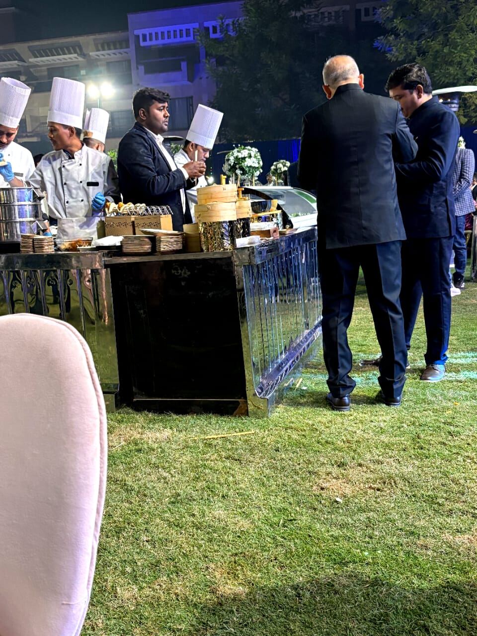 Sushiya team serving guests at wedding